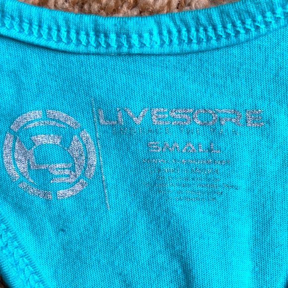 Teal LiveSore Razorback Tank Top - Picture 4 of 4